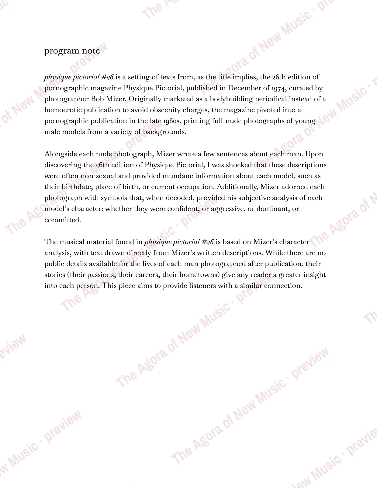 physique pictorial #26: Performance notes, page 2