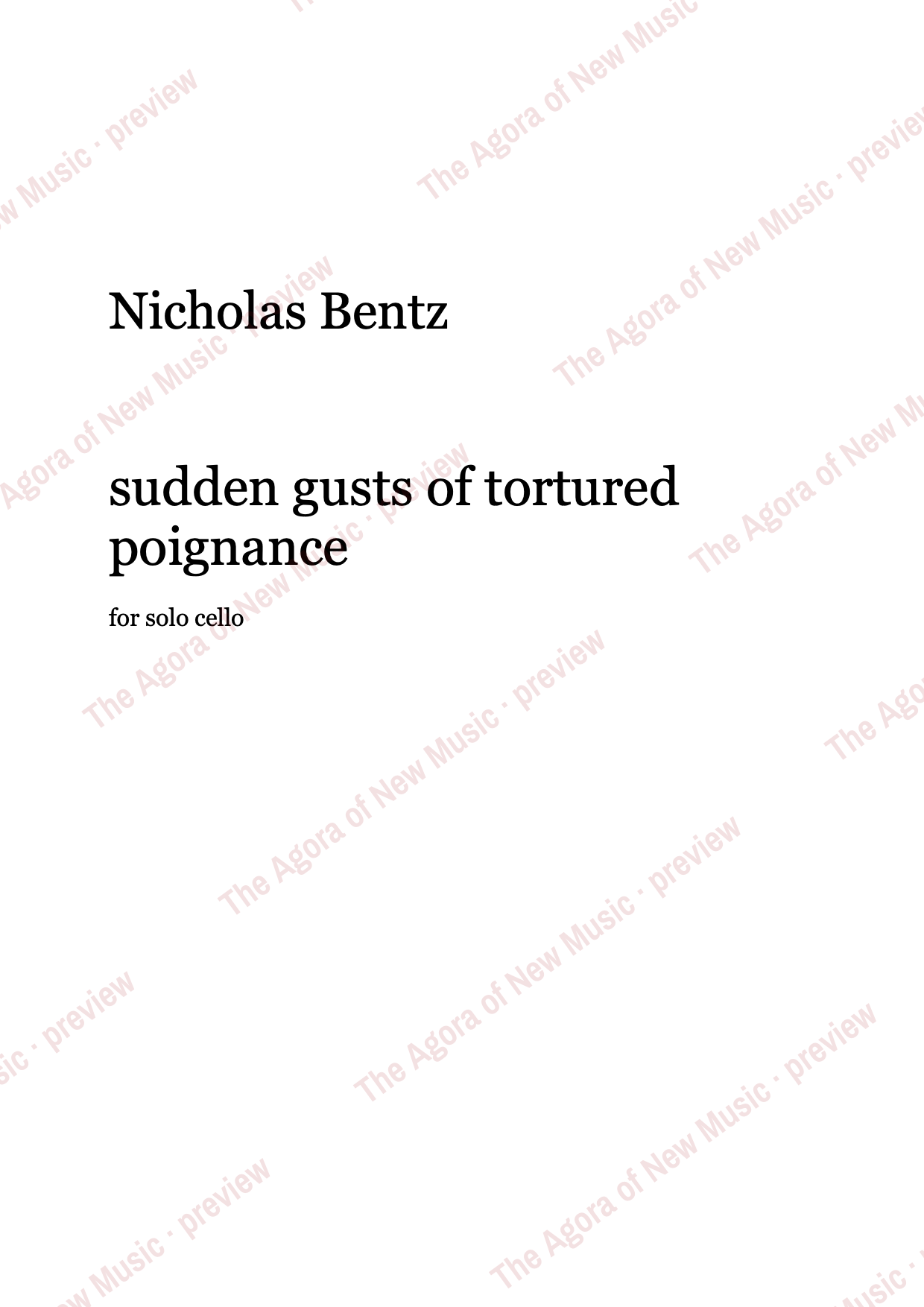 sudden gusts of tortured poignance: Performance notes, page 1