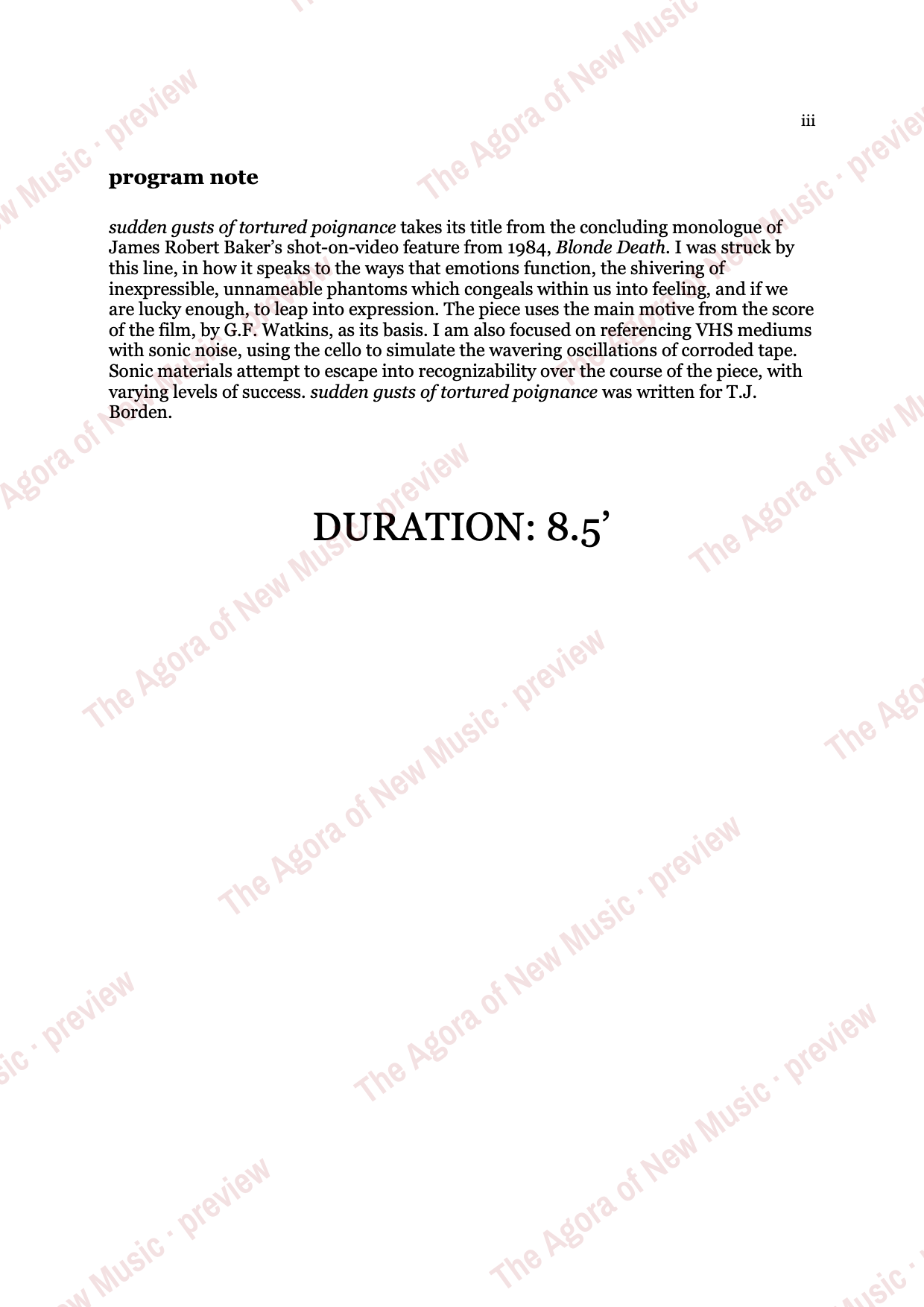 sudden gusts of tortured poignance: Performance notes, page 3