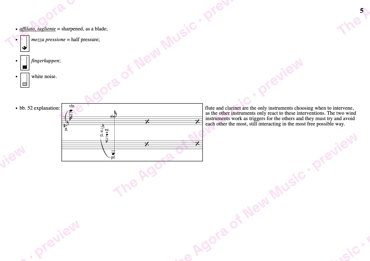 Performance notes, page 7