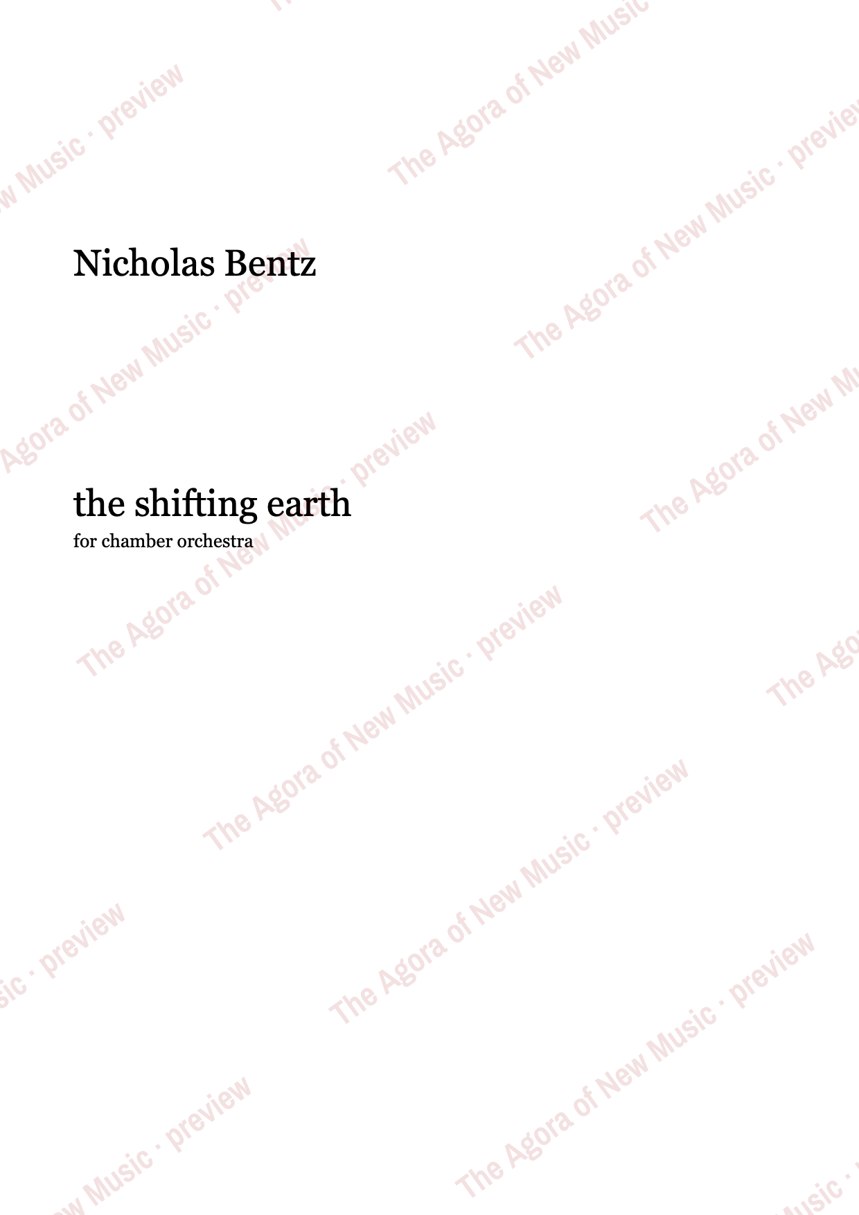 the shifting earth: Performance notes, page 1
