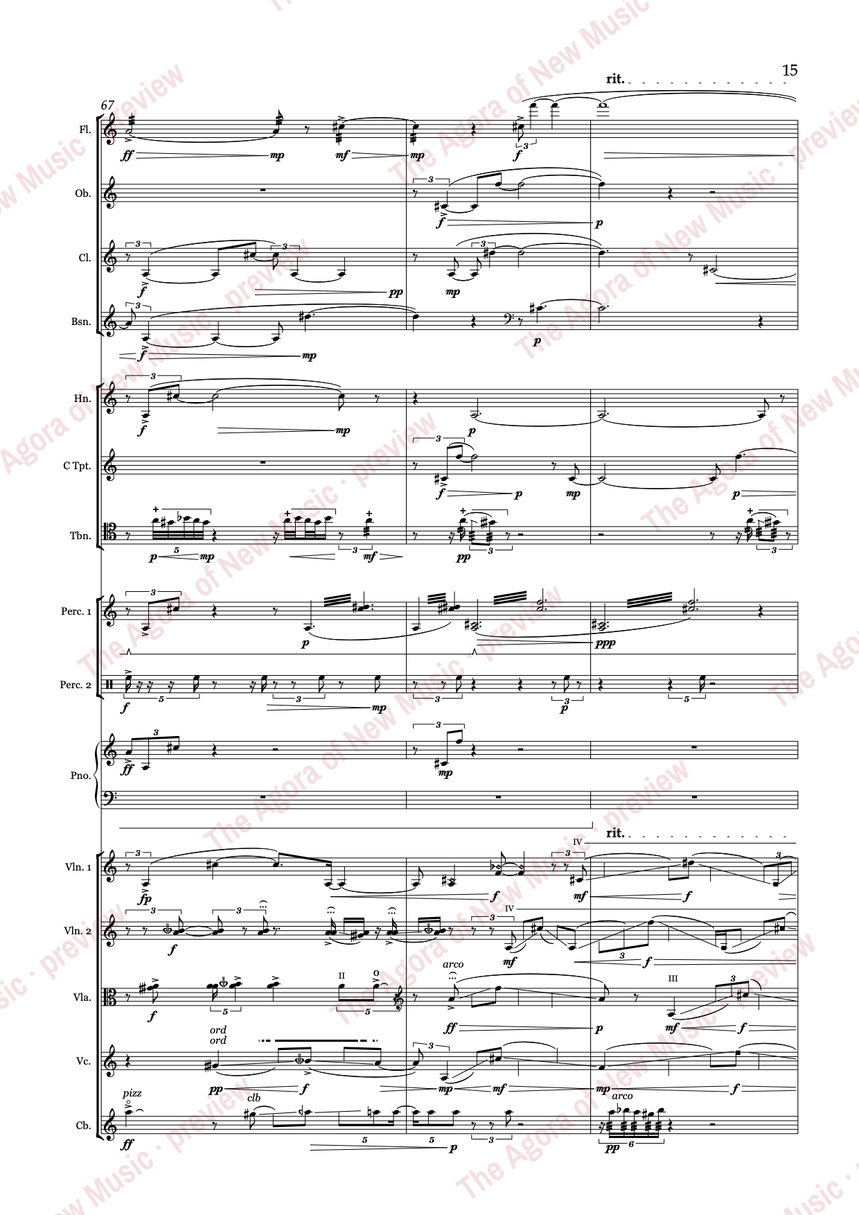 the shifting earth: Score page 19 of 67
