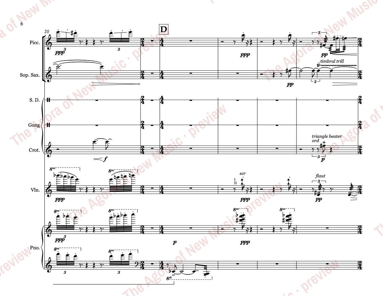 filigree: Score page 12 of 40
